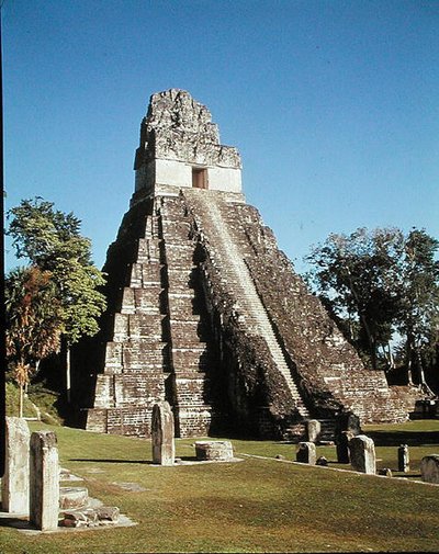 Tempel van de Jaguar (Tempel 1) Laat-Klassieke Periode ca. 600-900 door Mayan